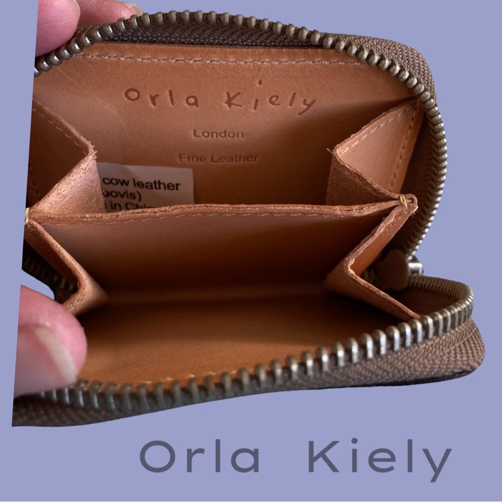 Orla Kiely Brown Leather Wallet